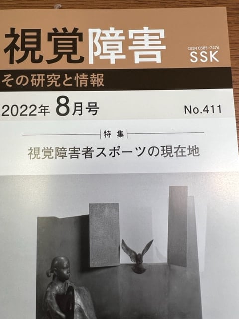 雑誌視覚障害2022年8月号の表紙